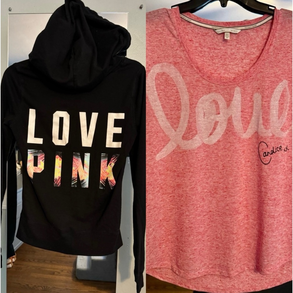 2 Victoria’s Secret Pink - Hoodie & Shirt